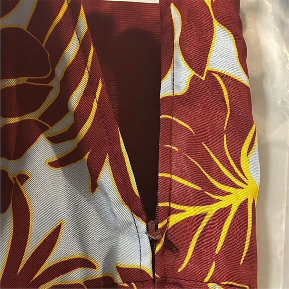 H&M Conscious Tropical Strapless Jumpsuit Size 2 Multicolor Summer Casual - Picture 16 of 16